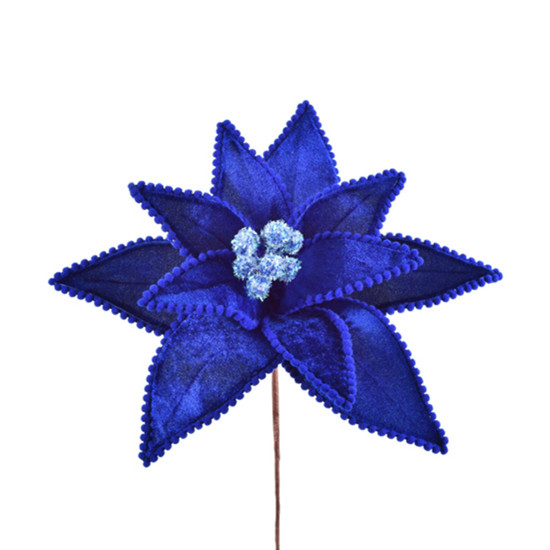 Imagem HASTE BICO DE PAPAGAIO COR AZUL VELUDO CABO CURTO 26X24CM - GRILLO 56971