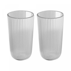Imagem de CONJUNTO 2 COPOS ALTOS EM VIDRO LINES 450ML  13X8X4 CM - WOLFF - Rojemac Impotacao E Exportacao Ltda