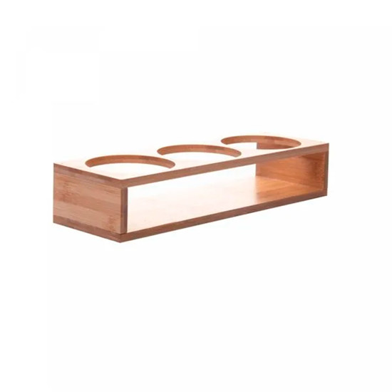 Imagem CONJUNTO 3 POTES DE VIDRO BOROSSILICATO COM TAMPA HERMÉTICA E RACK EM BAMBOO - WOLFF