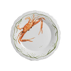 Imagem de CONJUNTO 6 PRATOS RASOS SOBREMESA EM CERÂMICA ESTAMAPA CARANGUEJO 20 CM - SCALLA - Scalla Ceramica Artistica Ltda-Epp