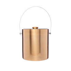 Imagem de BALDE DE GELO OLD FASHIONED EM AÇO INOX DOURADO 17X17X16 CM - WOLFF - Rojemac Impotacao E Exportacao Ltda