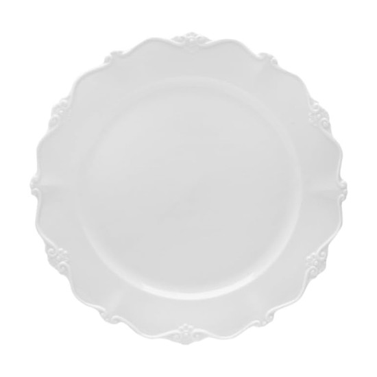 Imagem CONJUNTO 6 PRATOS PARA SOBREMESA EM PORCELANA BRANCO 20 CM - WOLFF
