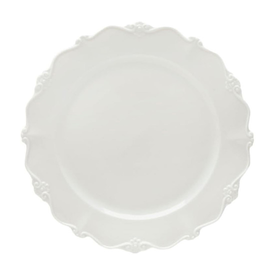 Imagem CONJUNTO 6 PRATOS FANCY RASO EM PORCELANA BRANCO 27 CM - WOLFF