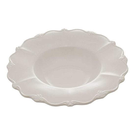 Imagem CONJUNTO 4 PRATOS FANCY PARA MASSA EM PORCELANA BRANCO 23X5 CM - WOLFF
