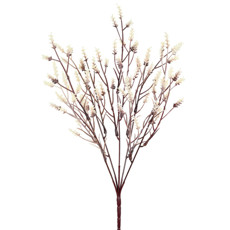 Imagem de HASTE DECORATIVA DE FOLHAGEM BEGE PERMANENTE EM PLÁSTICO MOLDÁVEL 40X9 CM - GRILLO - Grillo Ltda