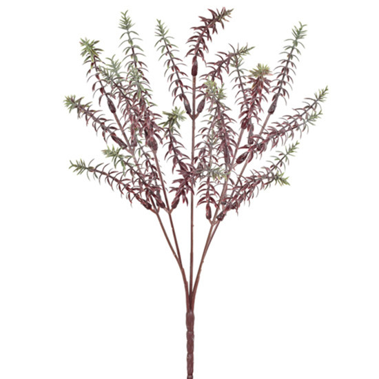 Imagem HASTE DE FOLHAGEM DECORATIVA VERDE OUTONO EM PLÁSTICO MOLDÁVEL 33X8 CM - GRILLO