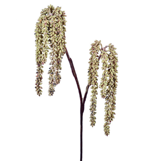 Imagem HASTE PENDENTE SEDUM VERDE PERMANENTE DECORATIVO EM PLÁSTICO MOLDÁVEL 76X15 CM