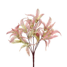 Imagem de BUQUÊ DE FOLHAS DE SAMAMBAIA PERMANENTE VERDE E VERMELHO EM PLÁSTICO 30X15CM - GRILLO - Grillo Ltda