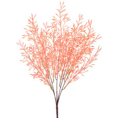 Imagem de HASTE DECORATIVA DE FOLHAGEM ROSA PERMANENTE EM PLÁSTICO MOLDÁVEL 42X11 CM - GRILLO - Grillo Ltda