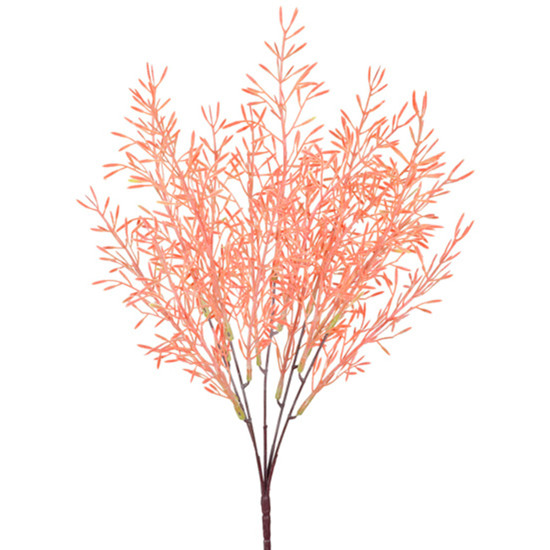 Imagem HASTE DECORATIVA DE FOLHAGEM ROSA PERMANENTE EM PLÁSTICO MOLDÁVEL 42X11 CM - GRILLO