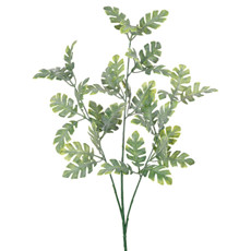 Imagem de HASTE DE FOLHAS DECORATIVAS VERDE PERMANENTE EM PLÁSTICO MOLDÁVEL 69X19 CM - GRILLO - Grillo Ltda