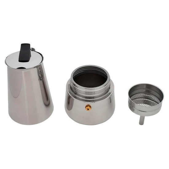 Imagem CAFETEIRA ITALIANA EM INOX PARA 6 CAFEZINHOS 20X14X5 CM