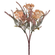 Imagem de BUQUÊ DE BERRIES BEGE COM FOLHAGEM PERMANENTE DECORATIVO EM PLÁSTICO 32X12CM GRILLO - Grillo Ltda