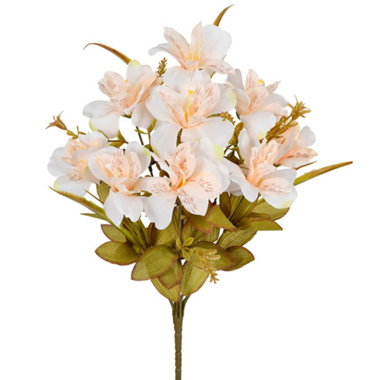 Imagem BUQUÊ PERMANENTE DE AMARILIS EM PLÁSTICO MOLDÁVEL NA COR BEGE 44X19 CM - GRILLO