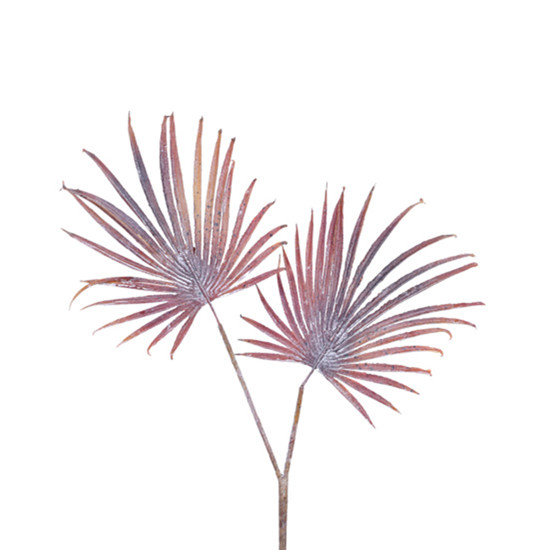 Imagem HASTE PERMANENTE PALMEIRA LEQUE VERDE OUTONO EM PLÁSTICO 47X21 CM - GRILLO