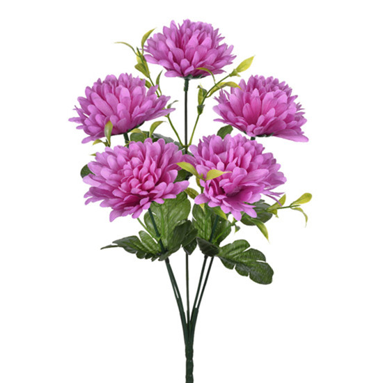 Imagem BUQUÊ PERMANENTE CRISANTEMO EM PLÁSTICO MOLDÁVEL COR LAVANDA 35X11 CM - GRILLO