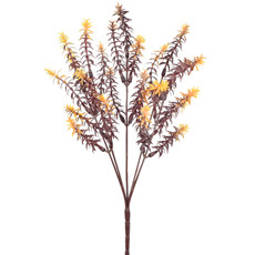 Imagem de HASTE DE FOLHAGEM DECORATIVA MARROM EM PLÁSTICO MOLDÁVEL 33X8 CM - GRILLO - Grillo Ltda