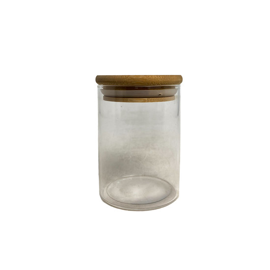 Imagem POTE HERMÉTICO BORO COM TAMPA EM BAMBU 150ML 10X7X7 CM