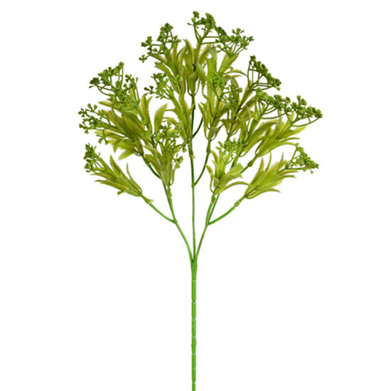 Imagem HASTE DECORATIVA PERMANENTE DE GYPSO VERDE EM PLÁSTICO MOLDÁVEL 63X16 CM - GRILLO