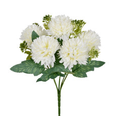 Imagem de BUQUÊ DE CRISÂNTEMO CREME PERMANENTE DECORATIVO EM PLÁSTICO 26X17 CM - GRILLO - Grillo Ltda