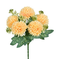 Imagem de BUQUÊ DE CRISÂNTEMO AMARELO PERMANENTE DECORATIVO EM PLÁSTICO 26X17 CM - GRILLO - Grillo Ltda