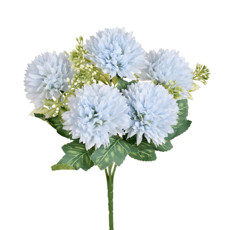 Imagem de BUQUÊ DE CRISÂNTEMO AZUL PERMANENTE DECORATIVO EM PLÁSTICO 26X17 CM - GRILLO - Grillo Ltda
