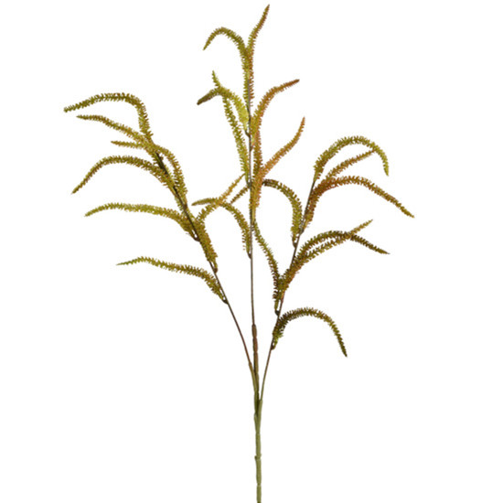 Imagem HASTE PERMANENTE DECOR DE CATTAIL VERDE OUTONO EM PLÁSTICO MOLDÁVEL 58X22 CM - GRILLO