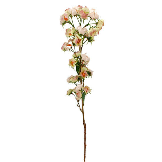 Imagem HASTE DECORATIVA PERMANENTE DE MINI FLOR BALÃO ROSA EM PLÁSTICO 73X22 CM - GRILLO