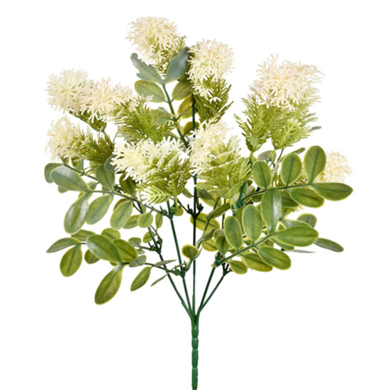 Imagem BUQUÊ DE FOLHAS DECORATIVAS PERMANENTE CREME EM PLÁSTICO MOLDÁVEL 36X23 CM - GRILLO