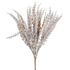 Imagem de BUQUÊ PERMANENTE DE FOLHJAS FLOCADAS COR CINZA EM PLÁSTICO 40X15 CM - GRILLO - Grillo Ltda