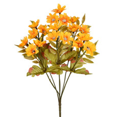 Imagem de HASTE PERMANENTE DE MARGARIDAS AMARELO E LARANJA EM PLÁSTICO 36X14 CM - GRILLO - Grillo Ltda