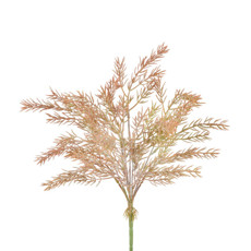 Imagem de BUQUÊ DE FOLHAS DECORATIVAS PERMANENTE MARROM EM PLÁSTICO MOLDÁVEL 41X17CM GRILLO - Grillo Ltda