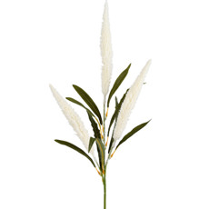 Imagem de HASTE DECORATIVA DE RABO DE RAPOSA CREME EM PLÁSTICO MOLDÁVEL 64X13CM - GRILLO - Grillo Ltda