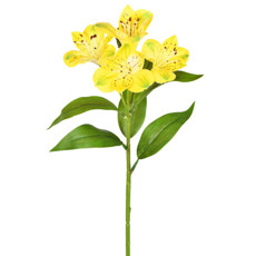Imagem de HASTE DECORATIVA PERMANENTE AMARÍLIS SPRAY AMARELA EM PLÁSTICO 47X17 CM - GRILLO - Grillo Ltda