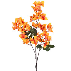 Imagem de HASTE PERMANENTE DE BOUGAINVILLE LARANJA EM PLÁSTICO MOLDÁVEL 90X26 CM - GRILLO - Grillo Ltda