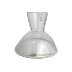 Imagem de CENTRO DE MESA DECORATIVO EM VIDRO TRASNPARENTE E DETALHES BRANCO 21X19 CM - 6f Decoracoes Imp E Exp E Com Ltda