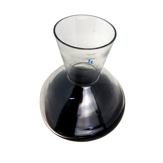 Imagem CENTRO DE MESA DECORATIVO EM VIDRO TRASNPARENTE E DETALHES PRETO 28X21 CM