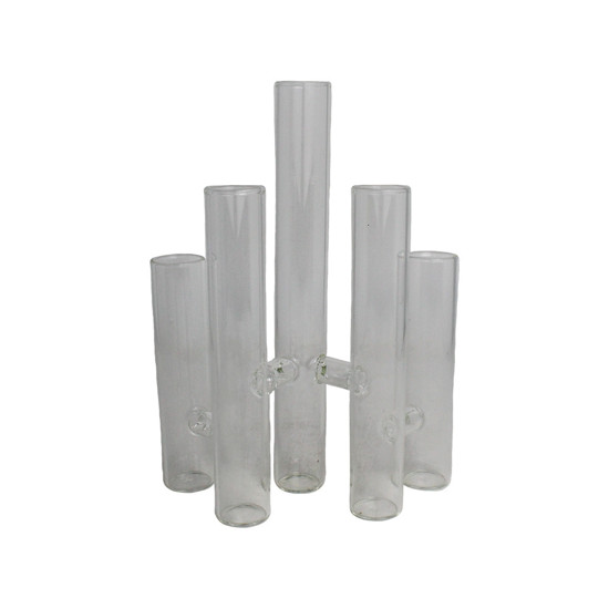 Imagem VASO DECORATIVO FORMATO CILÍNDRICO EM VIDRO TRANSPARENTE 29X16X12 CM