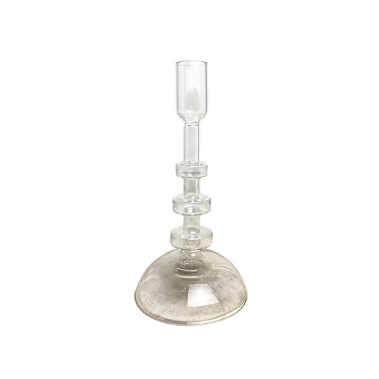 Imagem CASTIÇAL DECORATIVO EM VIDRO TRANSPARENTE 19X8 CM