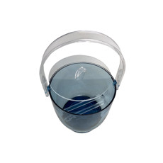 Imagem de BALDE PARA GELO AZUL COM PINÇA E ALÇA EM ACRÍLICO 19X18X18 CM - ENTRECASA - Inverno Verao Comercio De Modas E Decoracao Eireli