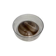 Imagem de CENTRO DE MESA REDONDO EM VIDRO TRANSPARENTE E DETALHES MARROM 29X10 CM - 6f Decoracoes Imp E Exp E Com Ltda