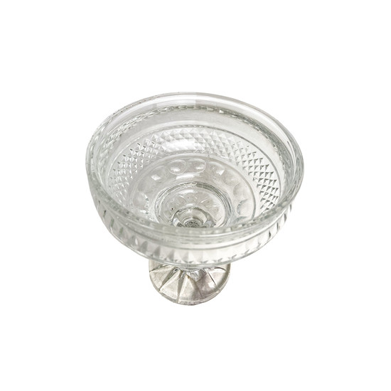 Imagem VASO DE VIDRO COM PÉ DECORATIVO TRANSPARENTE 14X12 CM - GRILLO 59425