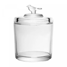 Imagem de POTE DE CRISTAL ECOLÓGICO COM TAMPA BIRD 15X11 CM - WOLFF - Rojemac Impotacao E Exportacao Ltda