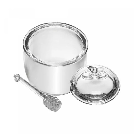Imagem MELEIRA COM PEGADOR E TAMPA BIRD EM CRISTAL ECOLÓGICO 150 ML 12X8 CM - WOLFF