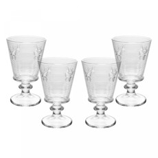 Imagem de CONJUNTO 4 TAÇAS PARA ÁGUA LINES BUTTERFLY 350ML EM VIDRO 16X10X10 CM - WOLFF - Rojemac Impotacao E Exportacao Ltda
