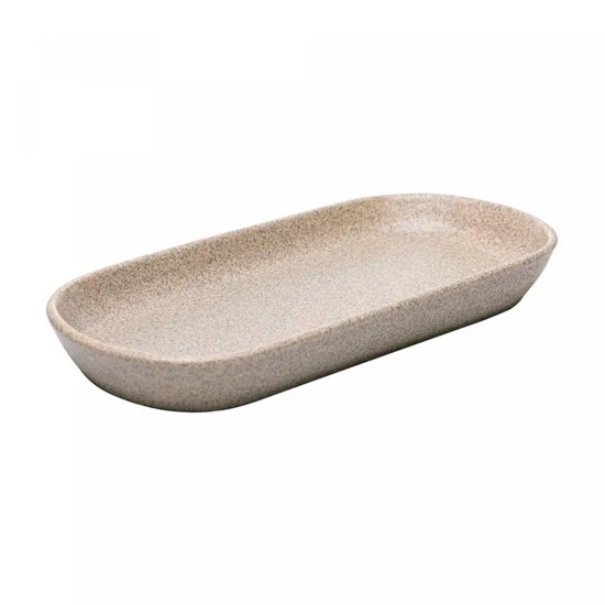 Imagem TRAVESSA OVAL KOBE EM CERÂMICA CREME 27X12X3 CM - WOLFF