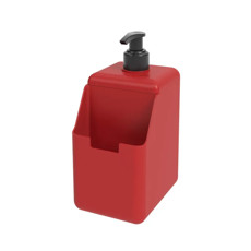 Imagem de DISPENSER PARA DETERGENTE E ESPONJA 500ML EM POLIPROPILENO VERMELHO - COZA - Brinox Metalurgica S  A
