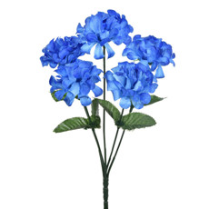 Imagem de BUQUÊ DECORATIVO DE CRISÂNTEMO AZUL EM PLÁSTICO MOLDÁVEL 31X13 CM - GRILLO - Grillo Ltda