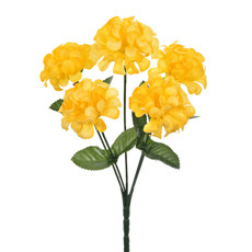 Imagem de BUQUÊ DECORATIVO DE CRISÂNTEMO AMARELO EM PLÁSTICO MOLDÁVEL 31X13 CM - GRILLO - Grillo Ltda