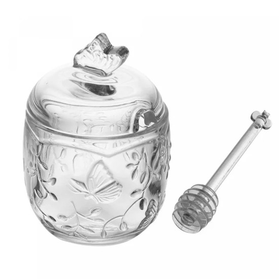 Imagem MELEIRA NEW BUTTERFLY COM PEGADOR 220ML EM CRISTAL ECOLÓGICO 13X7X7 CM - LYOR